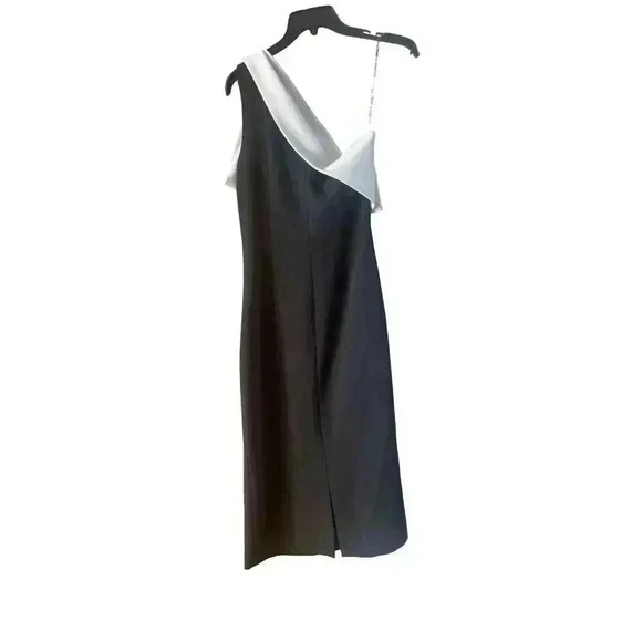 NWT Sachin & Babi One-Shoulder Shane stretch crepe asymmetric dress gown 4/6 - Picture 9 of 13